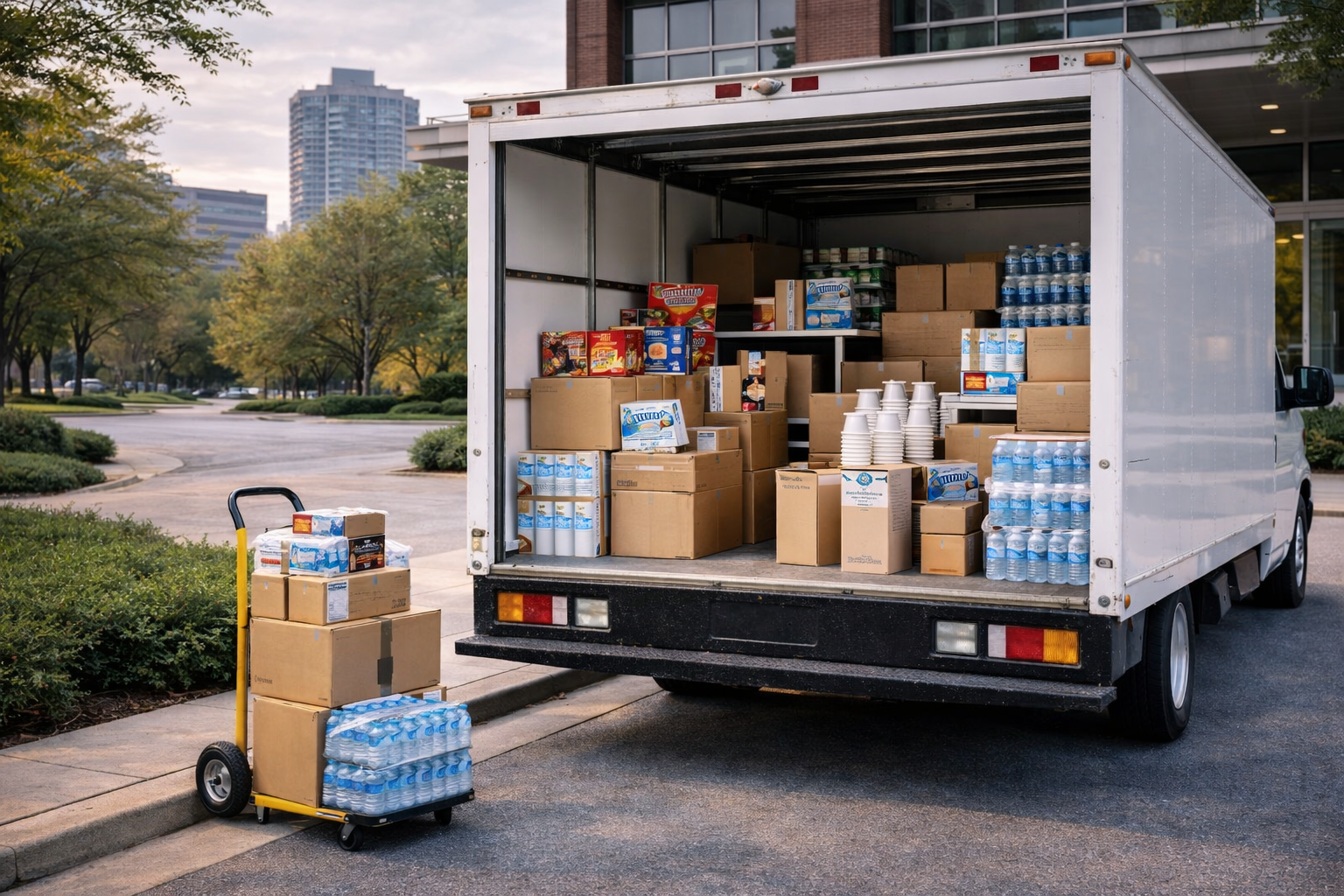 Breakroom supplies and beverage essentials